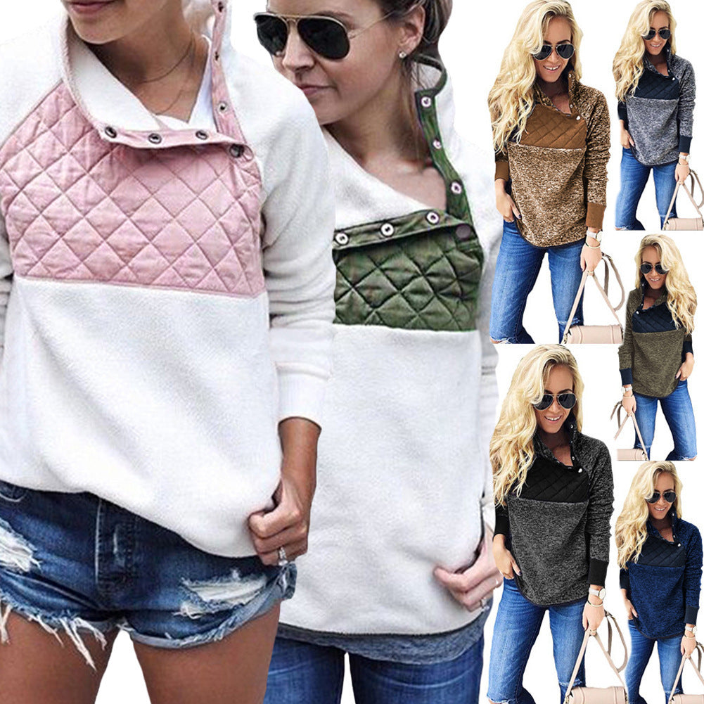 Women's Comfortable Hoodie with Stand-Up Collar and Padded Top NOVAE