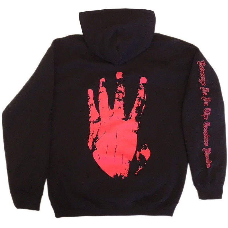 Women's hoodie with eye-catching lettering and artistic design NOVAE