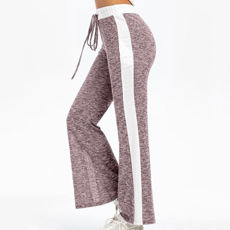 Women's Flowing Sports Trousers with Side Stripes and Elastic Waistband NOVAE