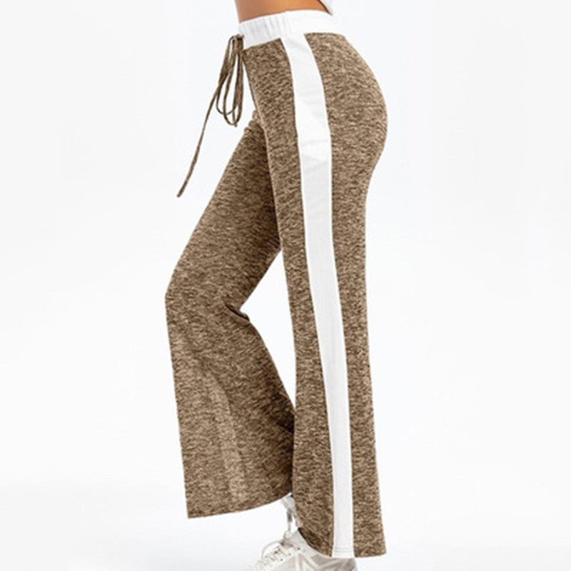 Women's Flowing Sports Trousers with Side Stripes and Elastic Waistband NOVAE
