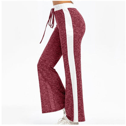 Women's Flowing Sports Trousers with Side Stripes and Elastic Waistband NOVAE