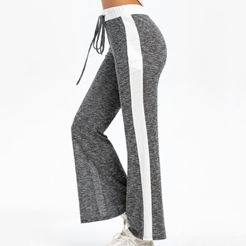 Women's Flowing Sports Trousers with Side Stripes and Elastic Waistband NOVAE