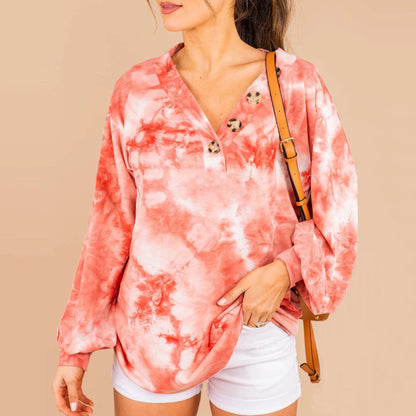 Women's Casual Oversized Shirt with Button Placket NOVAE
