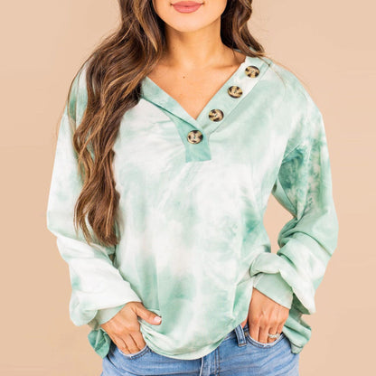 Women's Casual Oversized Shirt with Button Placket NOVAE