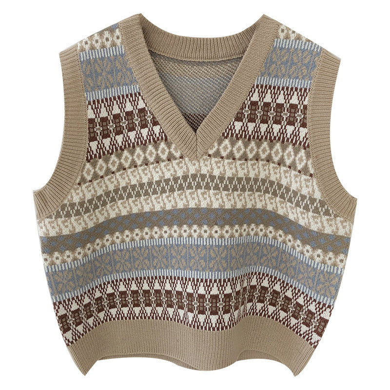 Women's knitted sweater with a modern Fair Isle pattern NOVAE