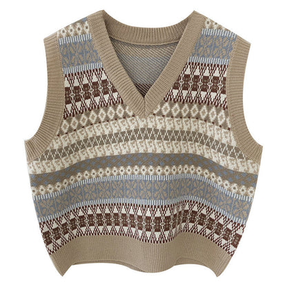 Women's knitted sweater with a modern Fair Isle pattern NOVAE