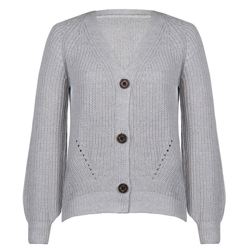 Women's playful cardigan with decorative buttons and wide sleeves NOVAE