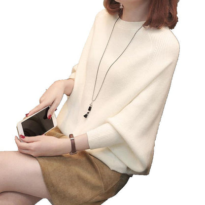 Women's cozy knit sweater with a relaxed fit and wide sleeves NOVAE