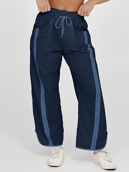 Women's casual leisure trousers with side panels NOVAE