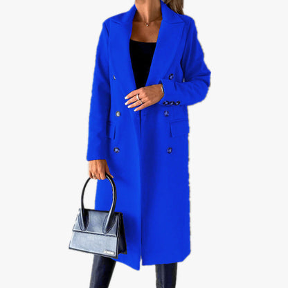 Women's elegant and timeless trench coat with double button placket and practical pockets NOVAE