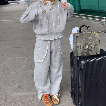 Women's Comfortable Lounge Trousers with Ruffle Details NOVAE