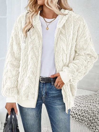 Women's textured fleece jacket NOVAE