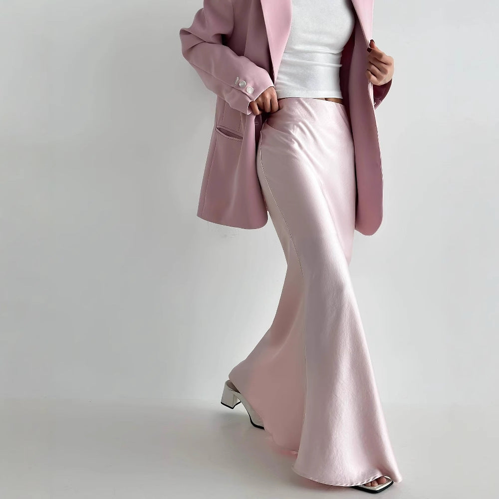 Women's elegant maxi skirt in a silk blend with a figure-flattering cut NOVAE