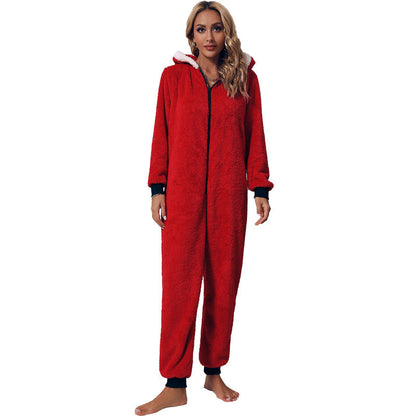 Women's Cozy Onesie with Hood and Zipper NOVAE