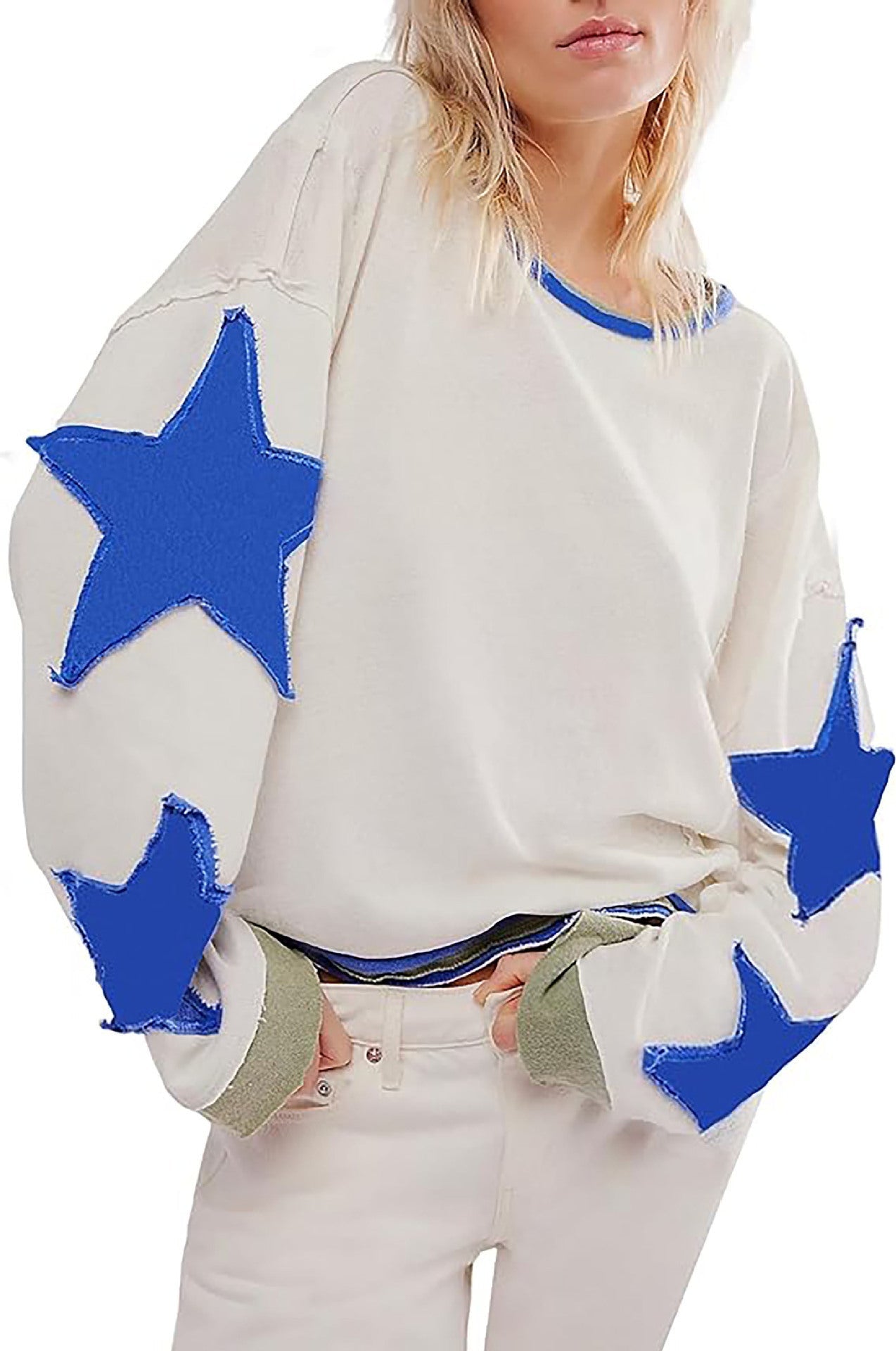 Women's casual sweater with star design NOVAE