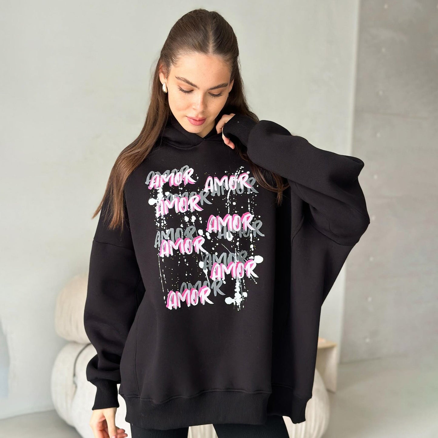 Women's casual hoodie with eye-catching NOVAE lettering