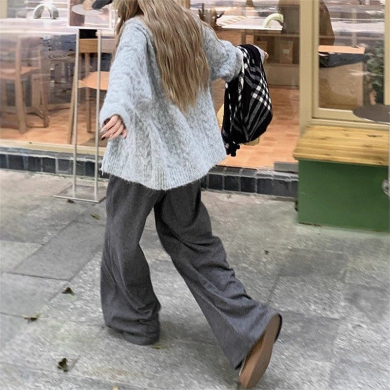 Women's cozy cardigan with wide sleeves and fine texture NOVAE