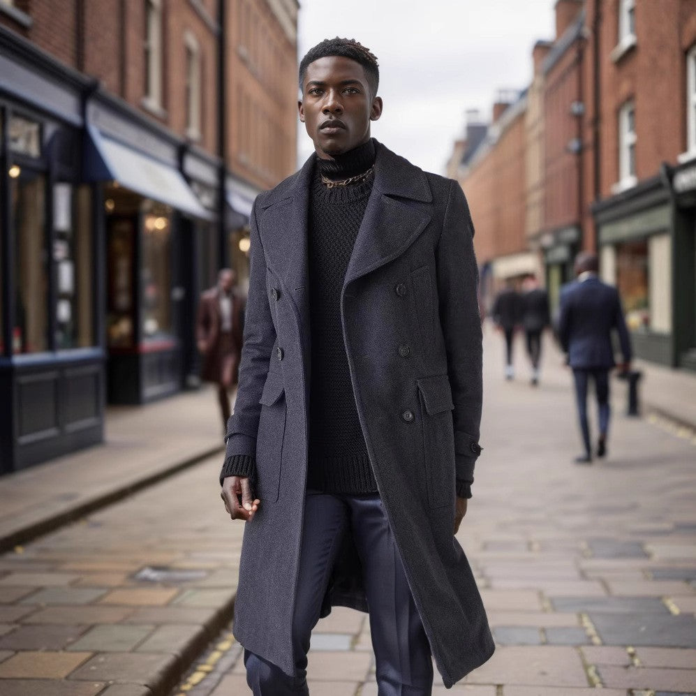 Men's classic duffle coat with double button closure and practical pockets NOVAE