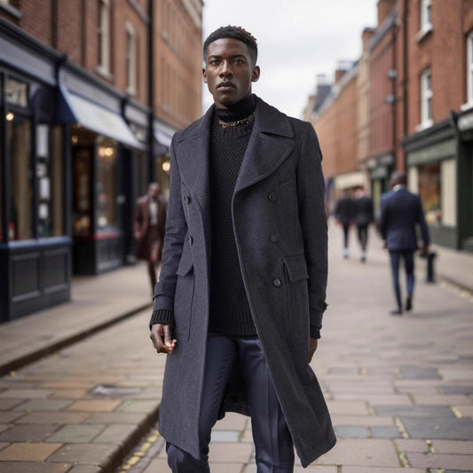 Men's classic duffle coat with double button closure and practical pockets NOVAE