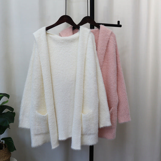 Women's Cozy Cardigan with Long Sleeves and Practical Pockets NOVAE