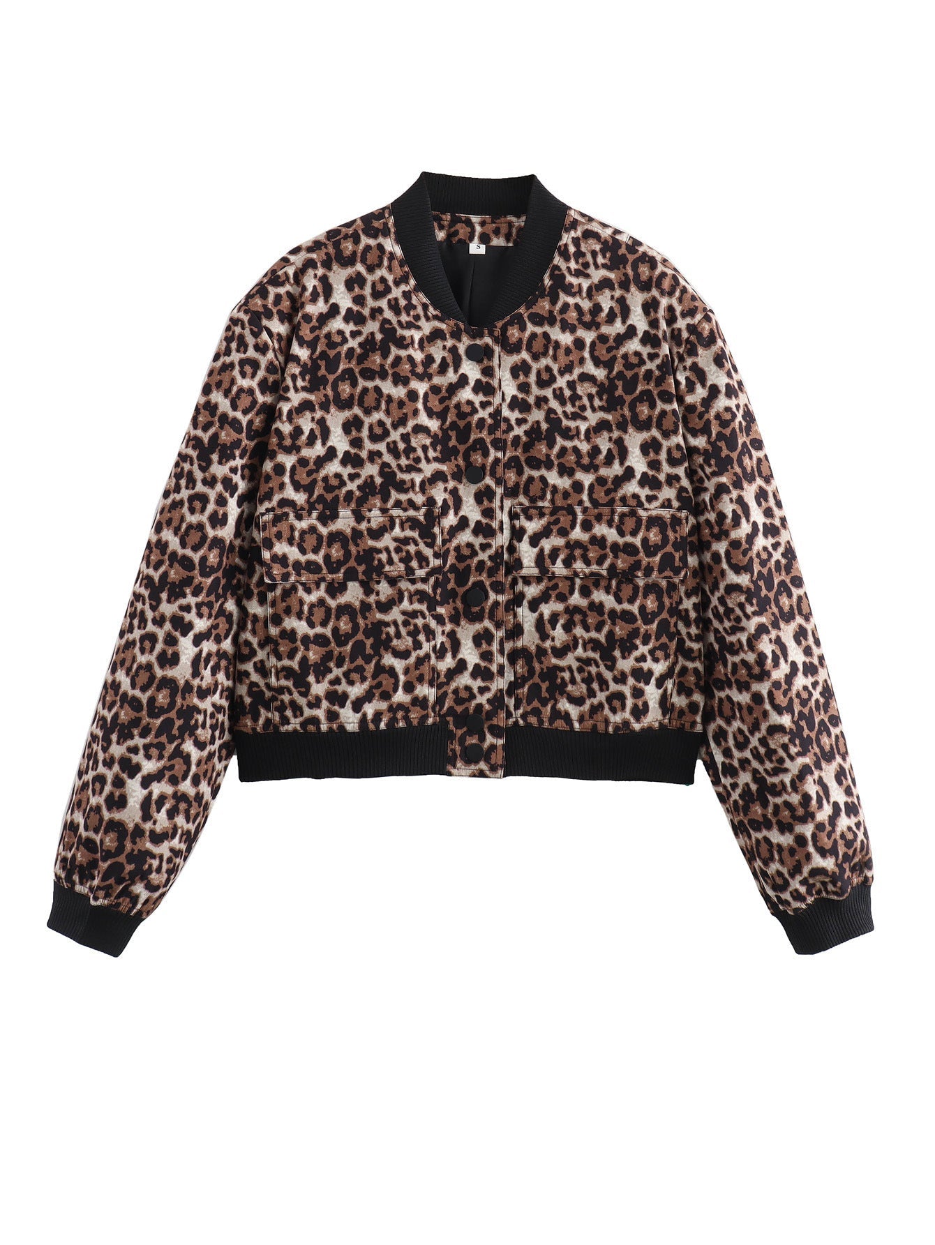 Women's fashionable bomber jacket in animal print NOVAE