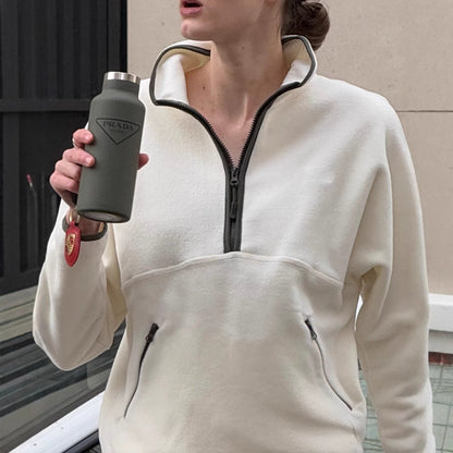 Women's sweatshirt with high collar and zipper NOVAE