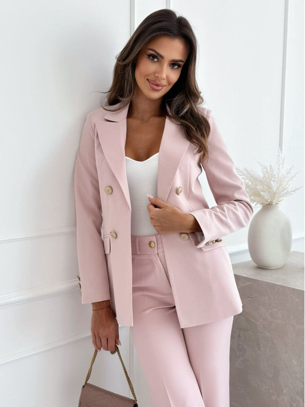 Women's Elegant Blazer with Double Buttons and Modern Details NOVAE