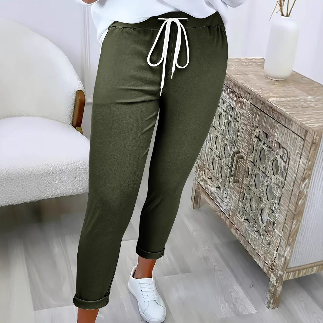 Women's Comfortable Leisure Trousers with Elastic Waistband NOVAE