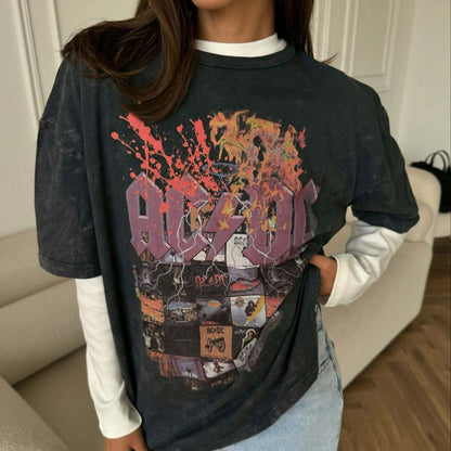 Women's comfortable oversized T-shirt with a casual cut and unique finish NOVAE