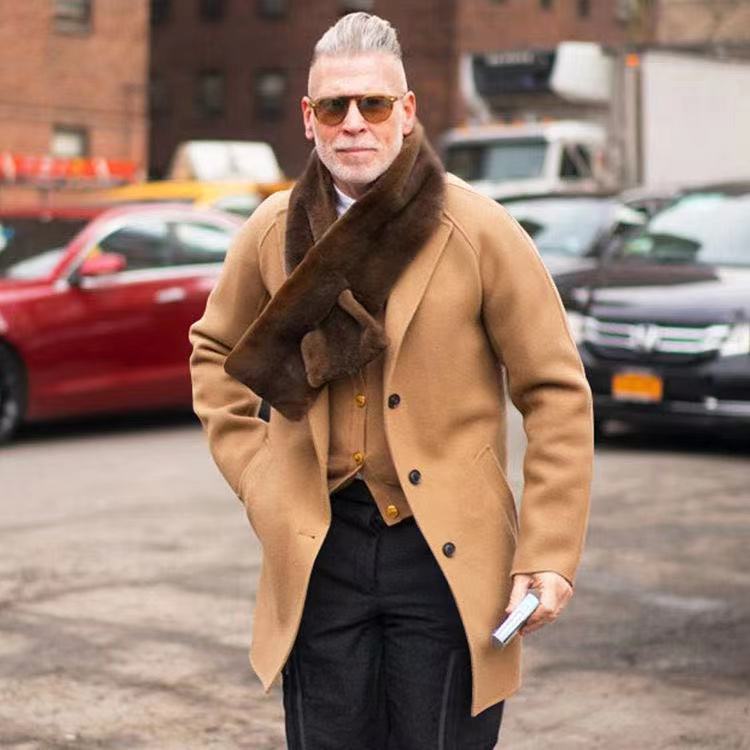 Men's casual duffle coat with a stylish stand-up collar and practical pockets NOVAE