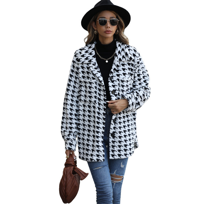 Women's checked transitional jacket NOVAE
