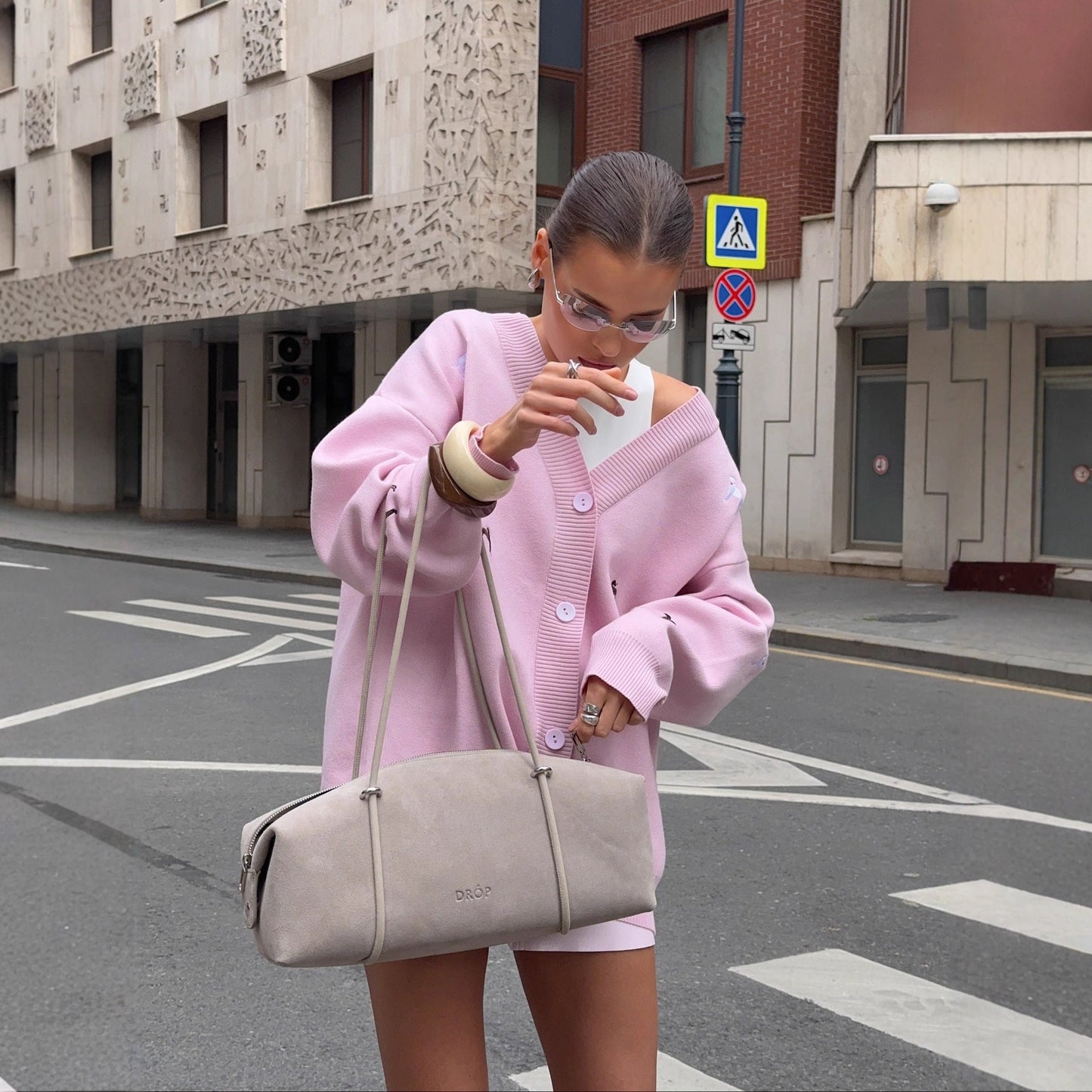 Women's casual cardigan with innovative detail embellishments NOVAE