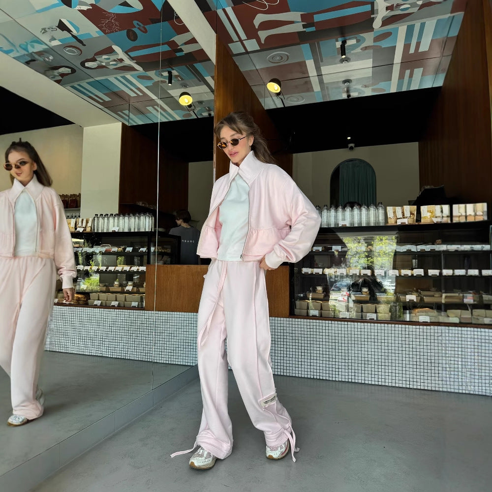 Women's casual cropped hoodie with pockets NOVAE