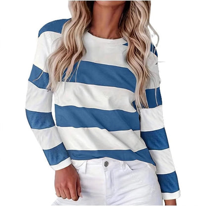 Women's casual striped long-sleeved shirt NOVAE