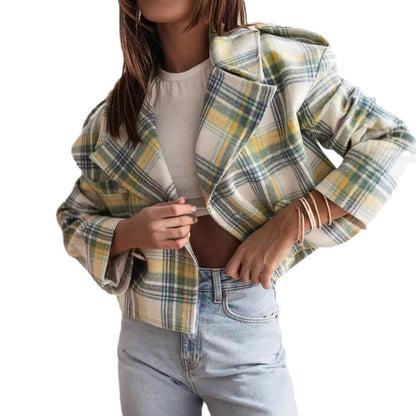 Women's Checkered Blazer Jacket in a Modern Cut NOVAE
