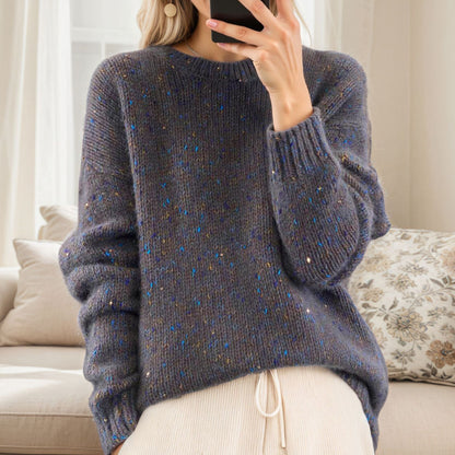 Women's cozy knit sweater with sparkling accents and a relaxed fit NOVAE