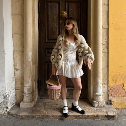 Women's cardigan with unique sheep design and casual cut NOVAE