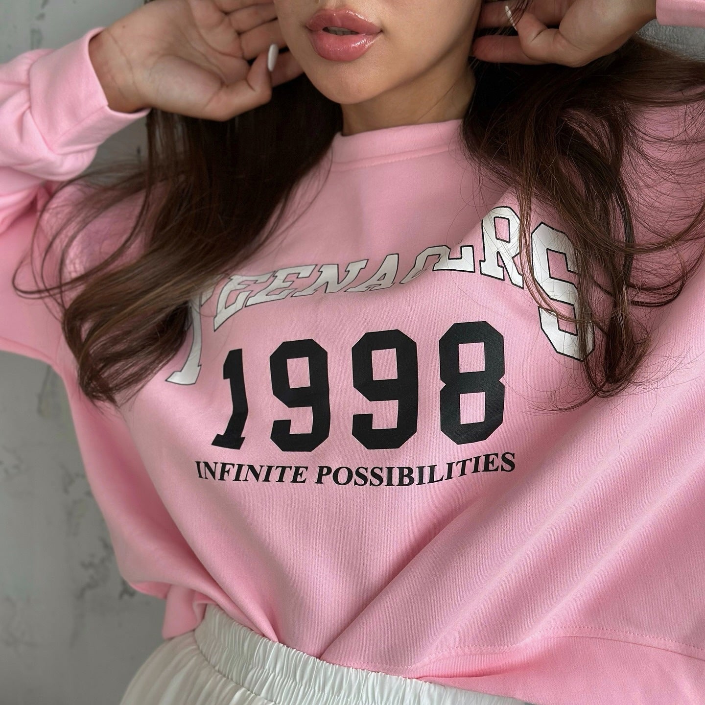 Women's casual sweatshirt with creative print design and comfortable cut NOVAE