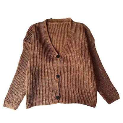 Women's Cozy Chunky Knit Cardigan with Button Detail and Wide Fit NOVAE