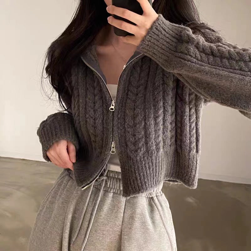 Women's cardigan with high-quality zipper NOVAE