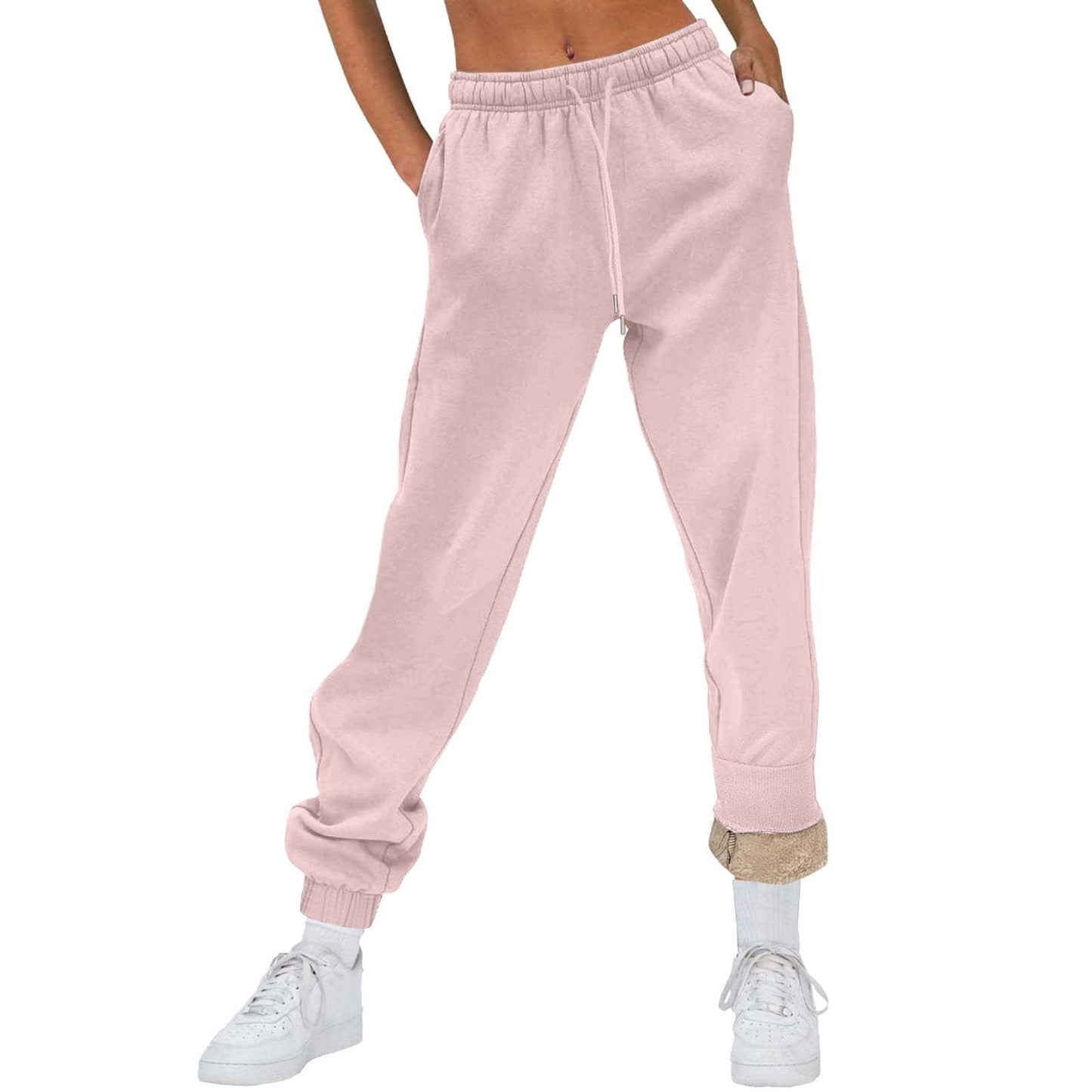 Women's sporty jogging pants with soft lining and elastic waistband NOVAE