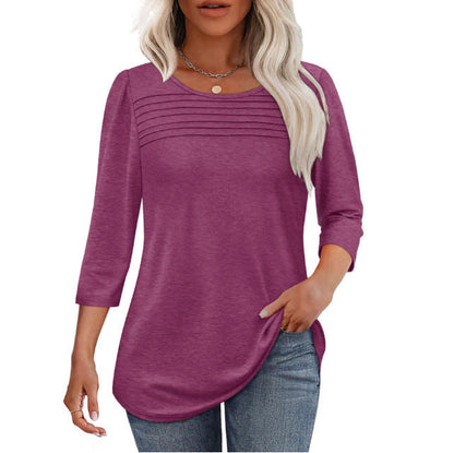 Women's elegantly cut top with gathered details NOVAE