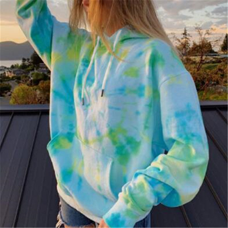 Women's casual hoodie with unique batik design NOVAE