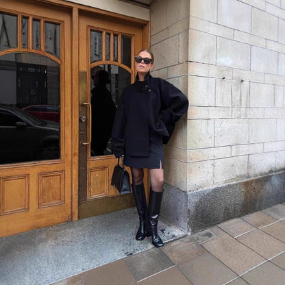 Women's modern and practical short jacket with high-closing collar NOVAE