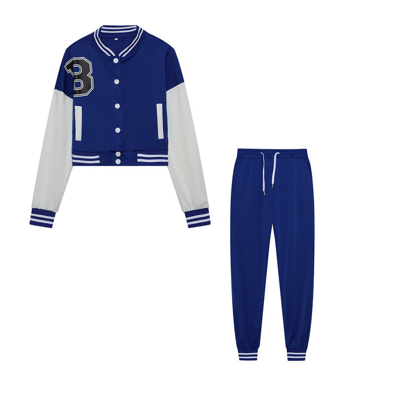 Women's sporty set consisting of a cropped jacket and jogging pants NOVAE