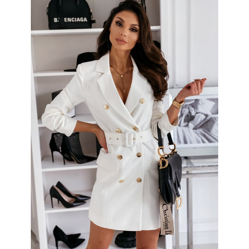 Women's blazer dress with chic double button closure and tailored design NOVAE