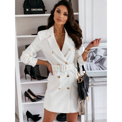 Women's blazer dress with chic double button closure and tailored design NOVAE