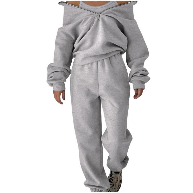 Women's sweatshirt with high collar and zipper NOVAE