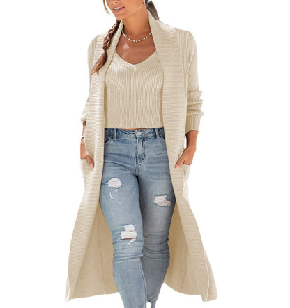 Women's open-cut cardigan with fine ribbing NOVAE