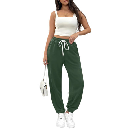 Women's Comfortable Sports Trousers with Elastic Waistband and Drawstring NOVAE